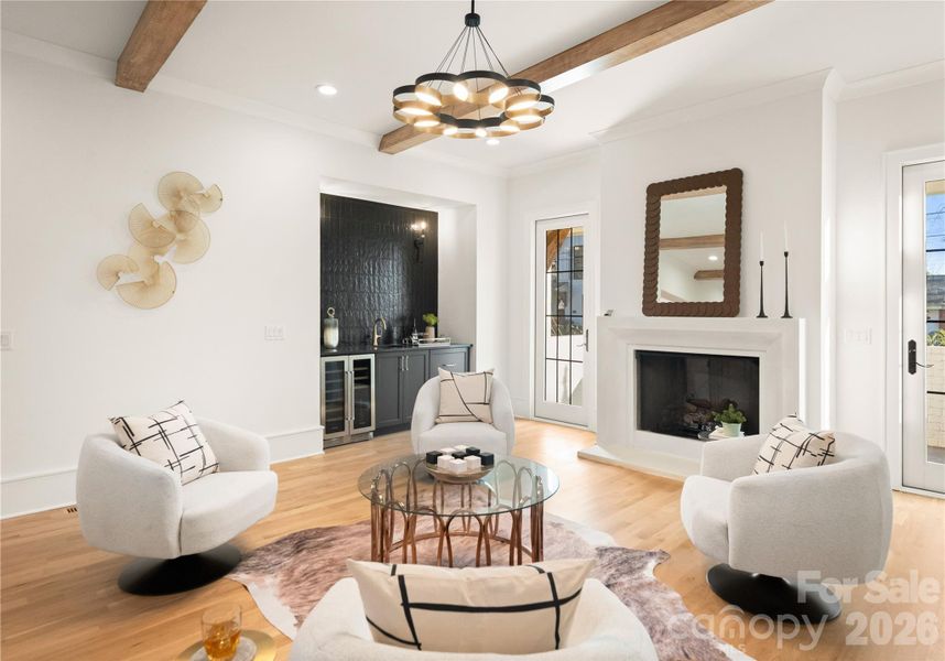 Furnished interior view inside a new home in , Charlotte (Image 11).