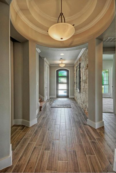 Representative unfurnished interior of a home built from the Madera II by Giddens Homes in Scofield Farms Estates, Georgetown (Image 20).