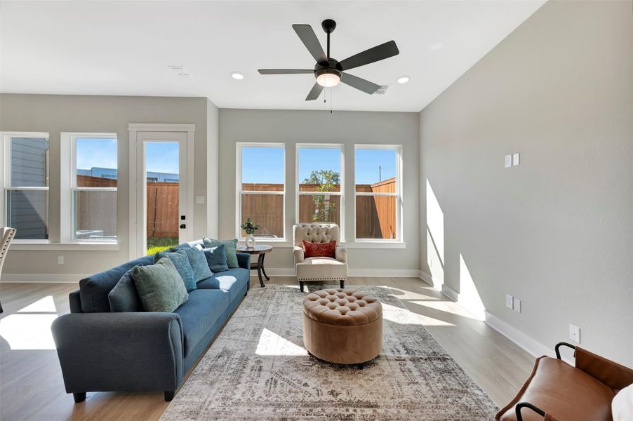 Furnished interior view inside a new home in Retreat at Oak Park, Houston (Image 6).