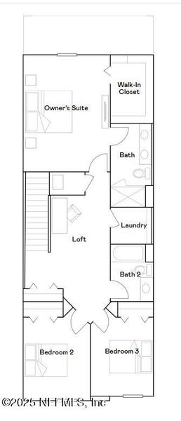 2D floor plan layout of this home in , Jacksonville, FL (Image 2).