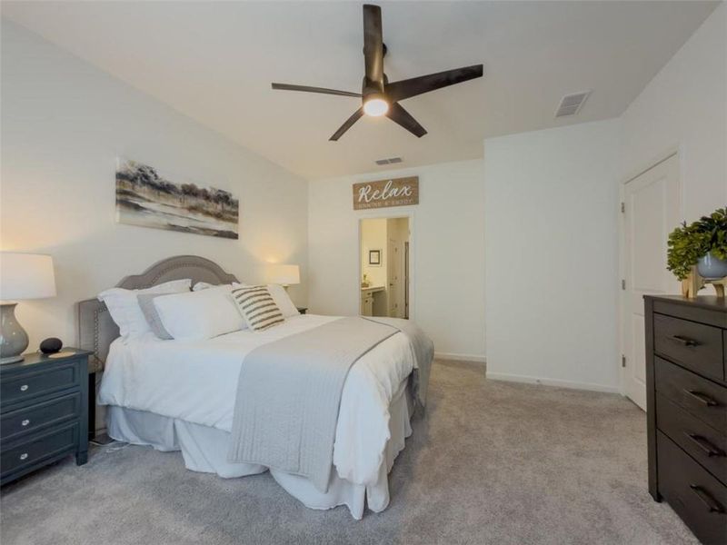 Furnished interior view inside a new home in Bentwater, Hoschton (Image 19). Furnished interior view inside a new home in Bentwater, Hoschton (Image 19).