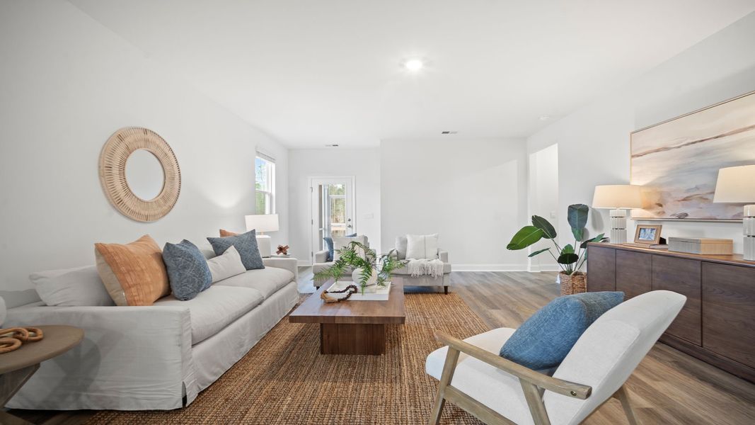 Representative furnished interior of a home built from the Hemingway-Exp by D.R. Horton in The Lakes at North Glynn, Brunswick (Image 13).