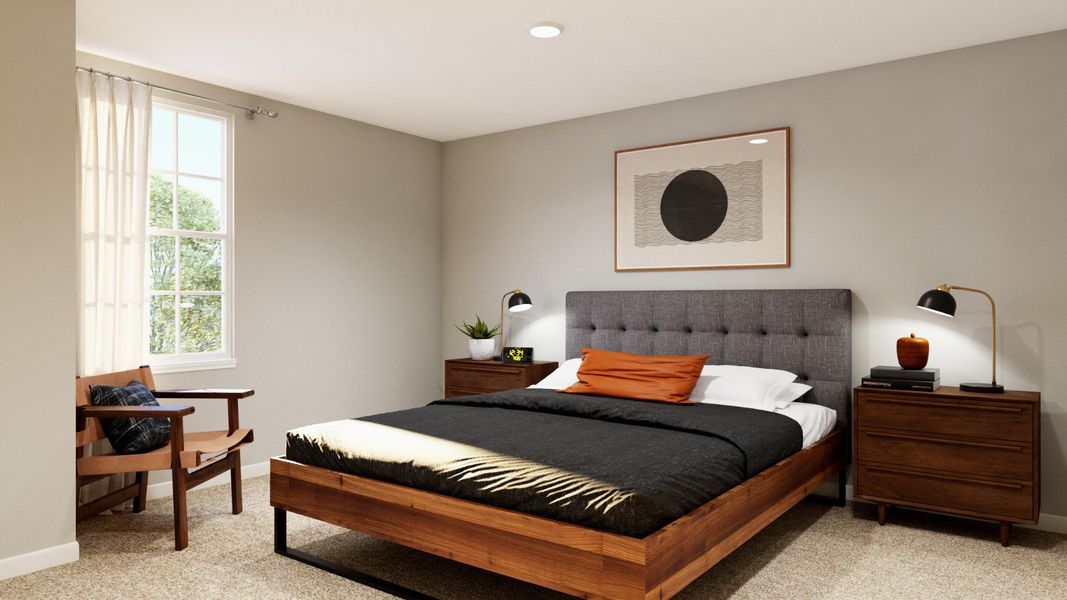 Representative furnished interior of a home built from the The Salerno by Legend Homes in Granger Pines, Conroe (Image 27).