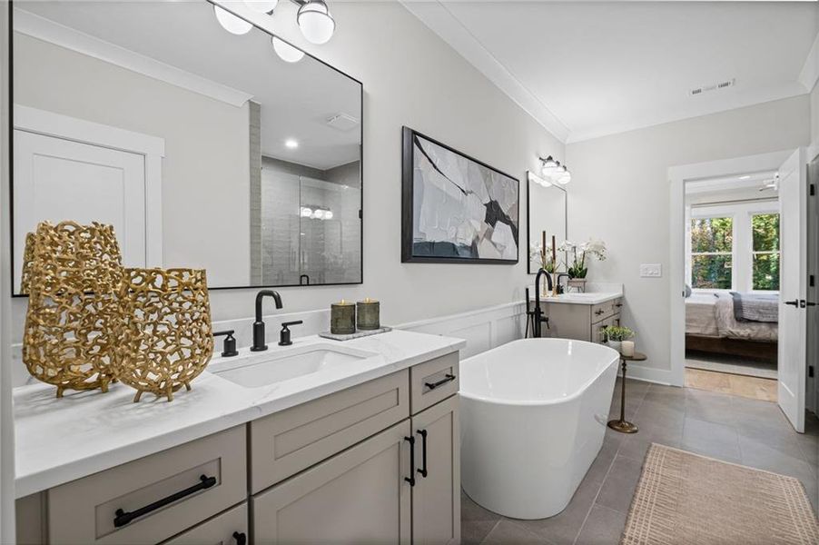 Furnished interior view inside a new home in Devin's Shire - A Kennesaw Tradition, Kennesaw (Image 7). Furnished interior view inside a new home in Devin's Shire - A Kennesaw Tradition, Kennesaw (Image 7).