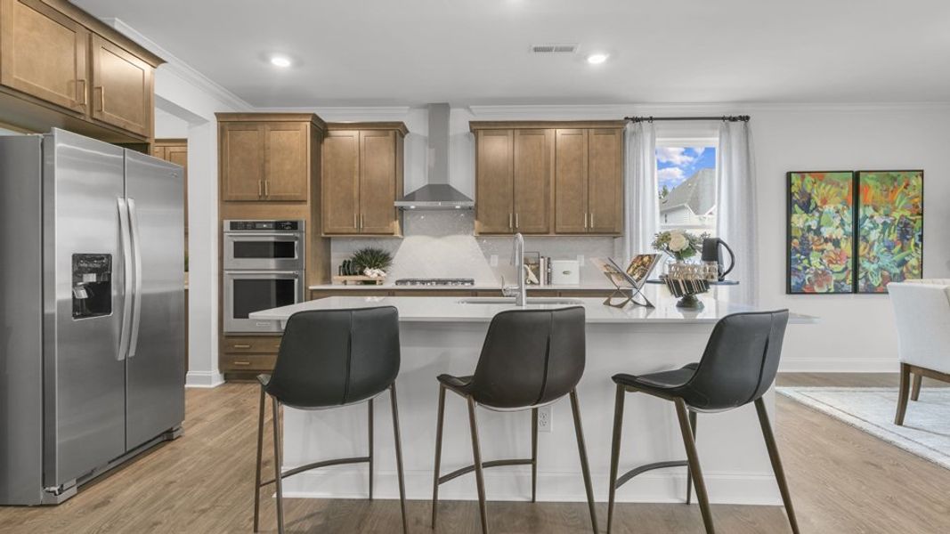 Representative furnished interior of a home built from the Jordan by D.R. Horton in Kalas Falls, Wake Forest (Image 11). Representative furnished interior of a home built from the Jordan by D.R. Horton in Kalas Falls, Wake Forest (Image 11).