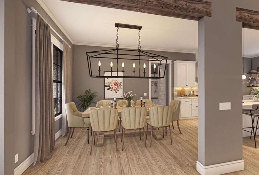 Furnished interior view inside a new home in , New Waverly (Image 3).