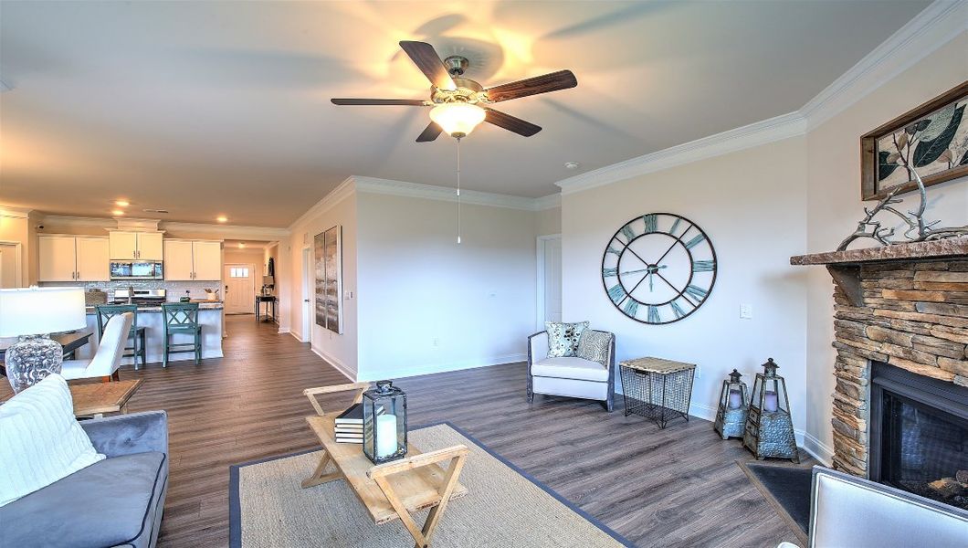 Furnished interior view inside a new home in Reserve at Tap Root Farms, Fletcher (Image 23).