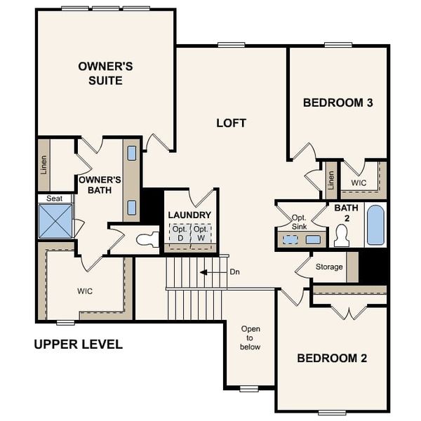 2D floor plan layout for the Rainier by Century Communities in Cannon Manor, Kannapolis, NC (Image 5). 2D floor plan layout for the Rainier by Century Communities in Cannon Manor, Kannapolis, NC (Image 5).
