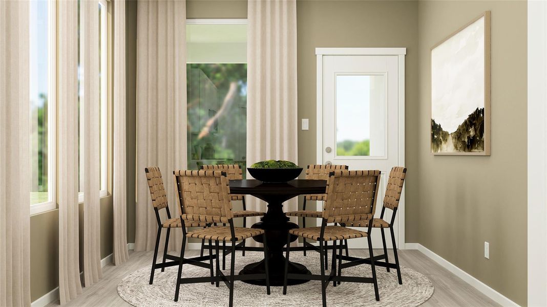 Furnished interior view inside a new home in Meadowlark Preserve: Lonestar Collection, Pflugerville (Image 17). Furnished interior view inside a new home in Meadowlark Preserve: Lonestar Collection, Pflugerville (Image 17).