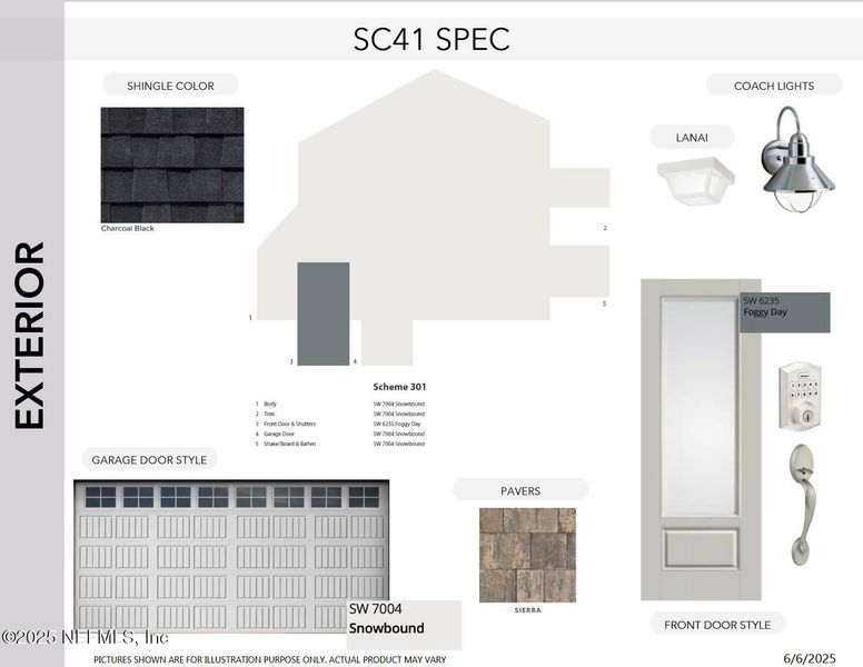Sample of building materials used in homes in SilverLeaf, St. Augustine (Image 20).