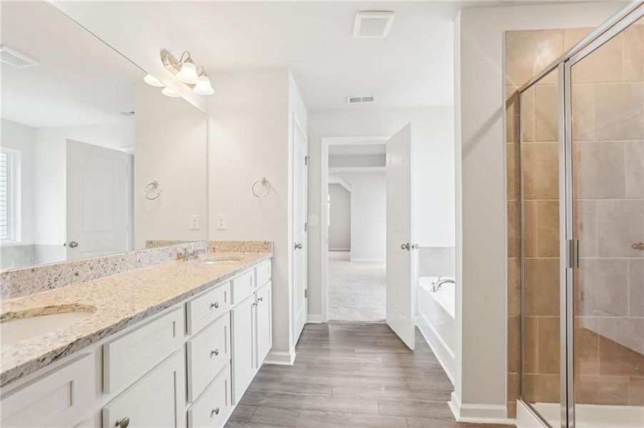 Furnished interior view inside a new home in The Hills at Cedar Creek, Winder (Image 5).