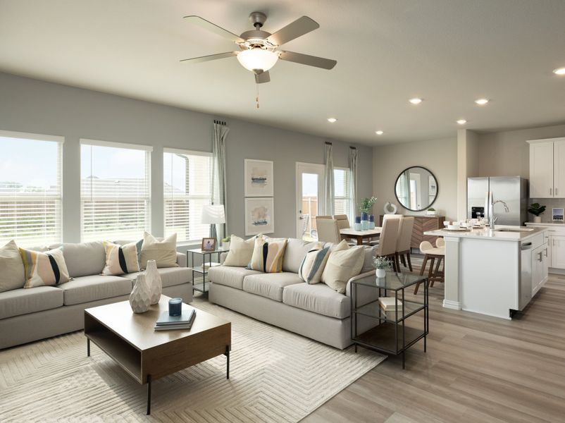 Open concept floorplan in the Lassen floorplan.