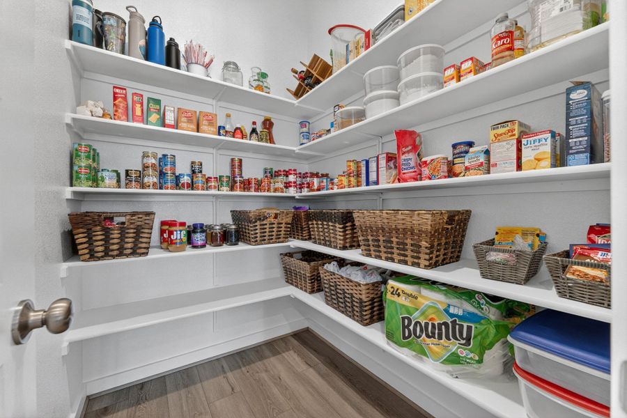 Oversized walk-in pantry.