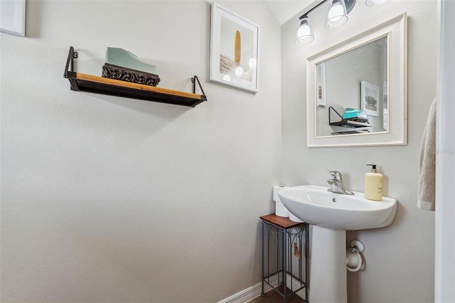 1/2 bathroom downstairs