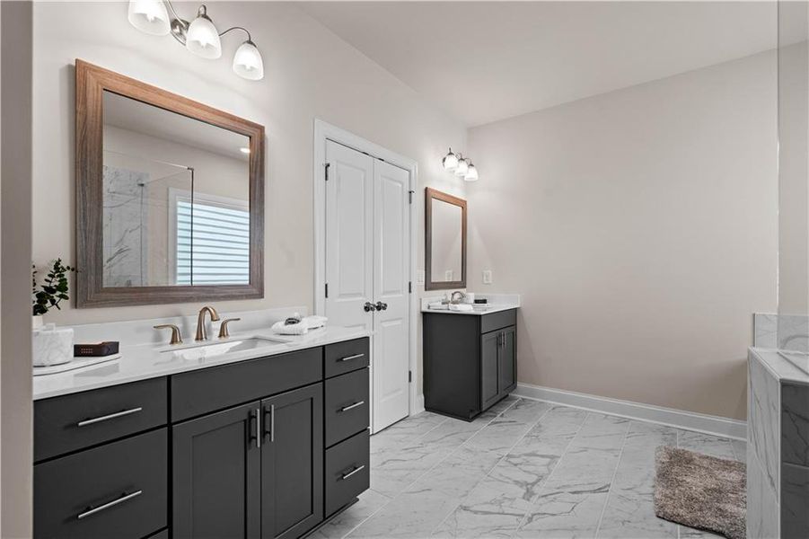 Furnished interior view inside a new home in Palisades Single Family, Cumming (Image 7).