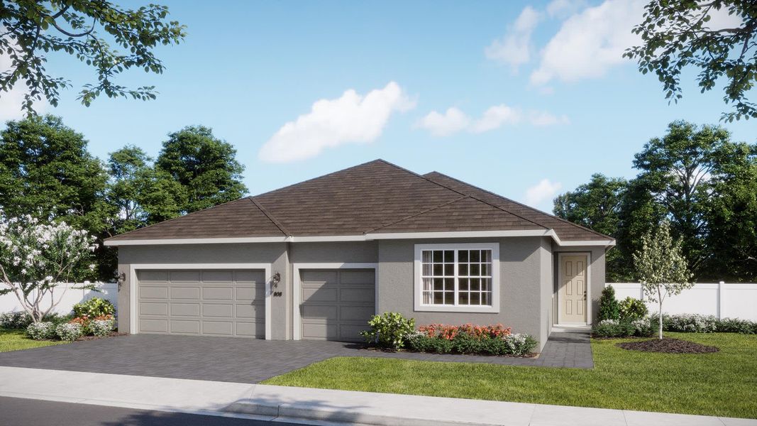 Traditional Elevation | Serenity | Trinity Gardens | New Homes in DeLand, FL by Landsea Homes
