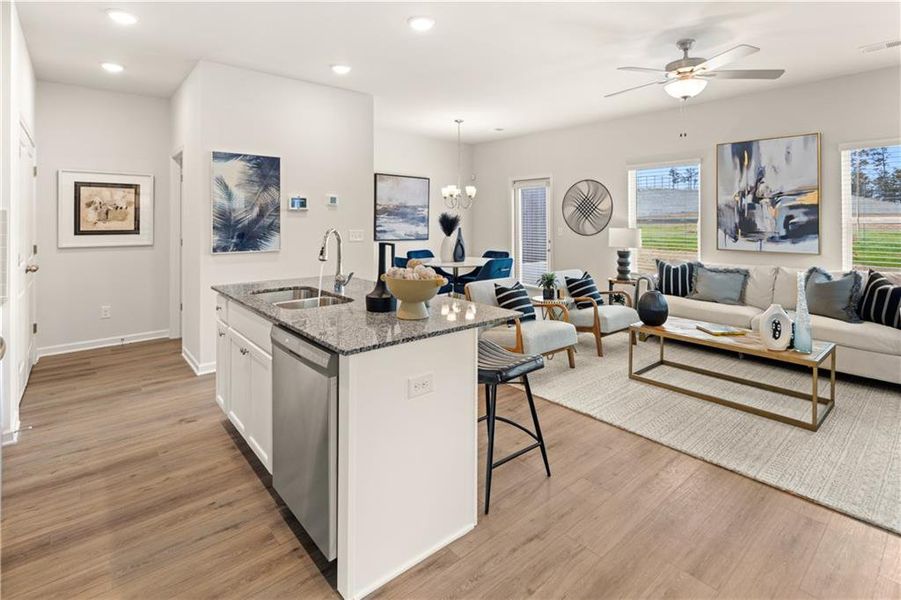 Furnished interior view inside a new home in Sandtown Falls, Atlanta (Image 4).