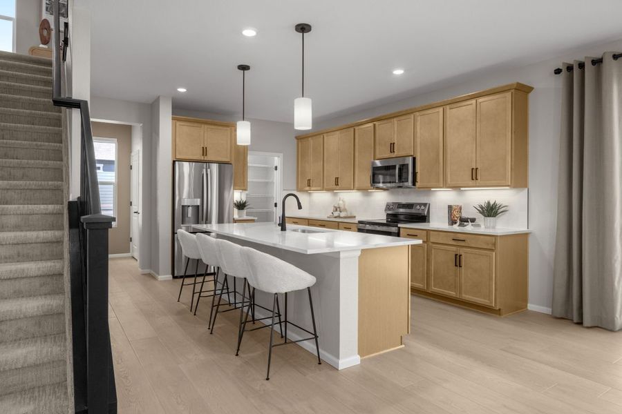 Representative furnished interior of a home built from the Plan 2390 Modeled by KB Home in The Nest Classic at Canyon Creek, Erie (Image 4).