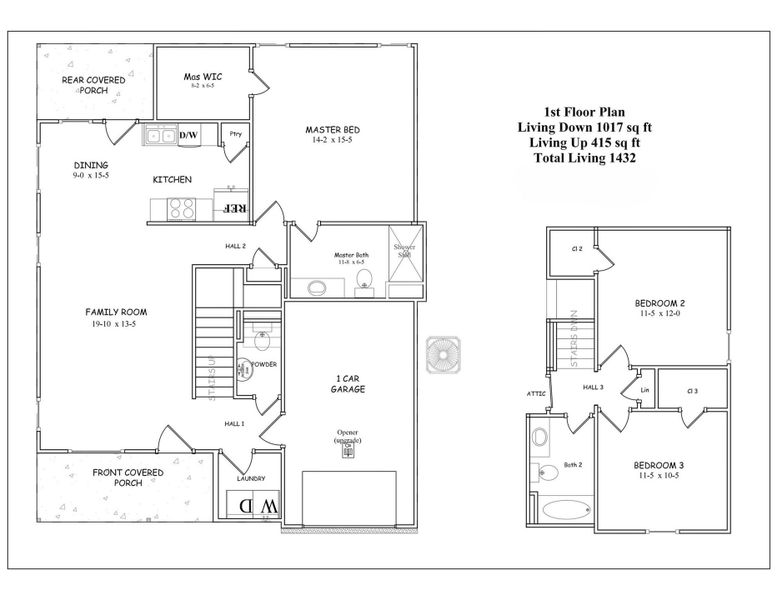 2D floor plan layout of this home in , Montgomery, TX (Image 5).