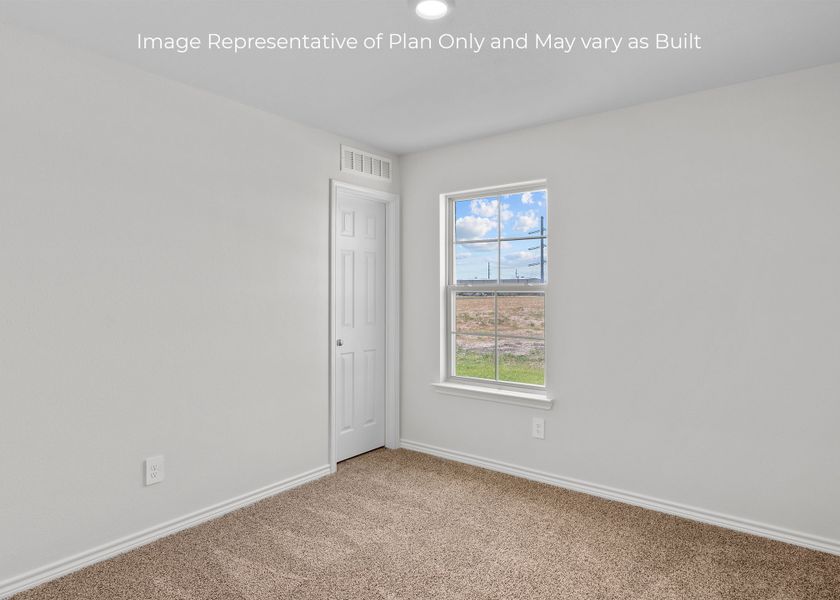 Representative unfurnished interior of a home built from the Fargo by D.R. Horton in London Towne, Corpus Christi (Image 18). Representative unfurnished interior of a home built from the Fargo by D.R. Horton in London Towne, Corpus Christi (Image 18).