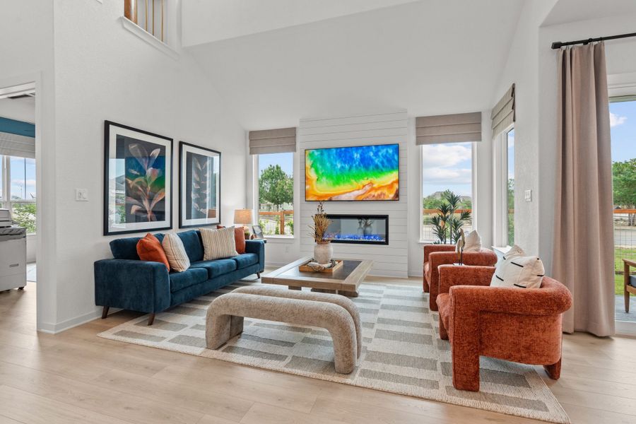 Furnished interior view inside a new home in The Crossvine – Garden Homes, Schertz (Image 8).