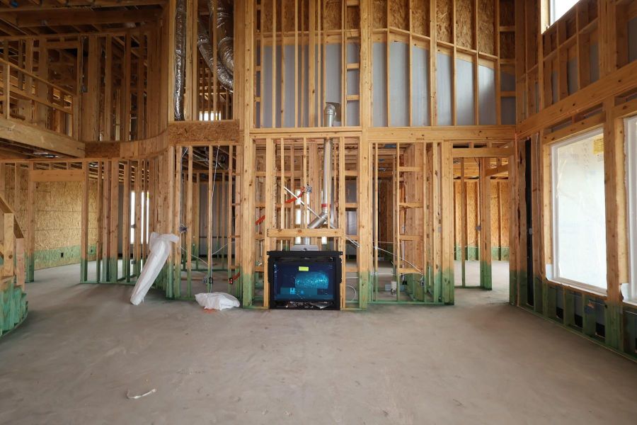 In-progress construction of a new home in Dunham Pointe, Cypress, TX (Image 7).