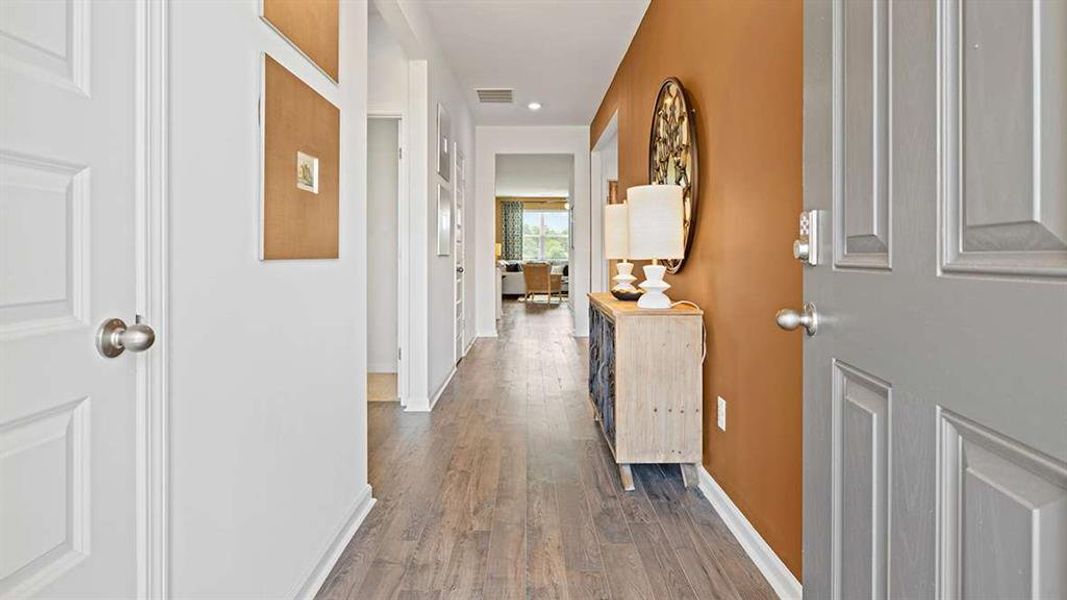 Furnished interior view inside a new home in The Preserve at Agricultural Village, Perry (Image 4). Furnished interior view inside a new home in The Preserve at Agricultural Village, Perry (Image 4).