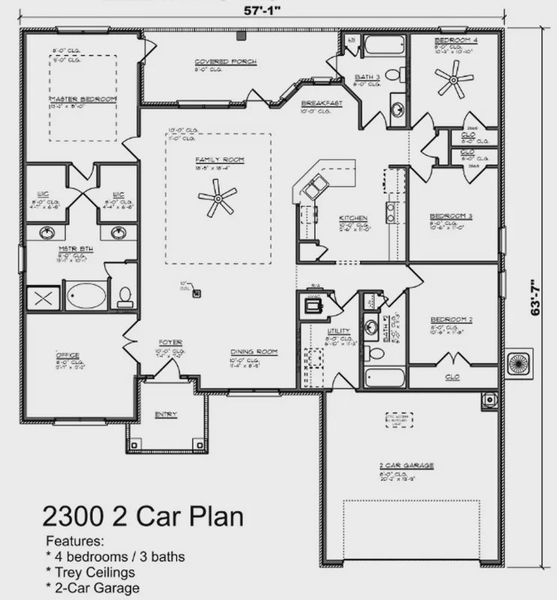 2D floor plan layout of this home in Bayou Bend Estates, Dickinson, TX (Image 3). 2D floor plan layout of this home in Bayou Bend Estates, Dickinson, TX (Image 3).