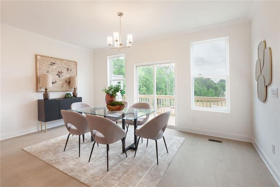 Furnished interior view inside a new home in , Sugar Hill (Image 8).