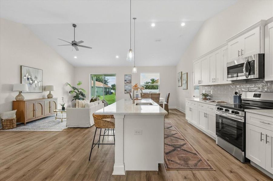 Furnished interior view inside a new home in , Sebring (Image 16). Furnished interior view inside a new home in , Sebring (Image 16).