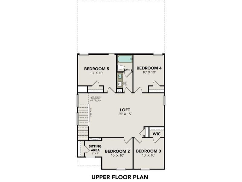 2D floor plan layout for the The Brazos F by Davidson Homes LLC in Emberly, Beasley, TX (Image 4).