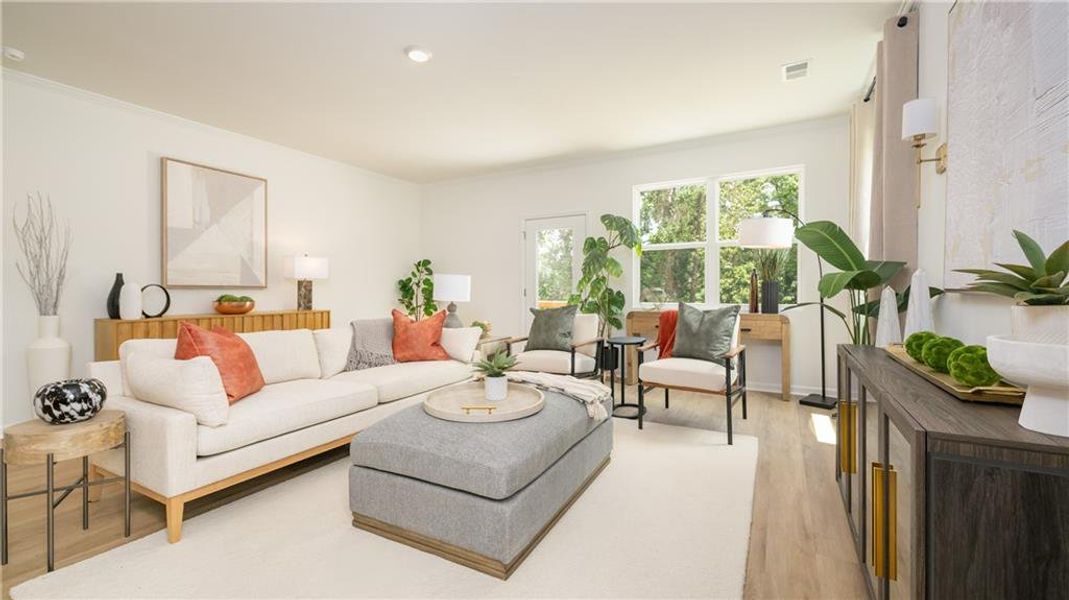 Furnished interior view inside a new home in Towns at Monroe, Atlanta (Image 23).