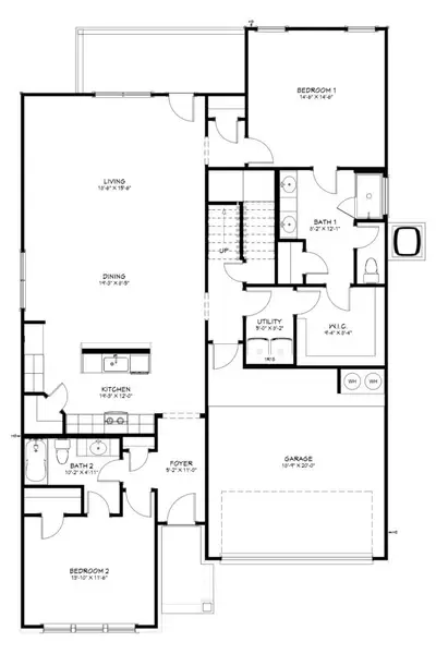 2D floor plan layout of this home in Rancho San Gabriel, Georgetown, TX (Image 3). 2D floor plan layout of this home in Rancho San Gabriel, Georgetown, TX (Image 3).