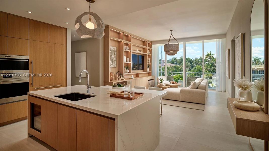 Furnished interior view inside a new home in , Fort Lauderdale (Image 10).