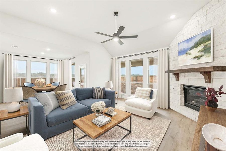 Furnished interior view inside a new home in Stone River Glen, Royse City (Image 19).