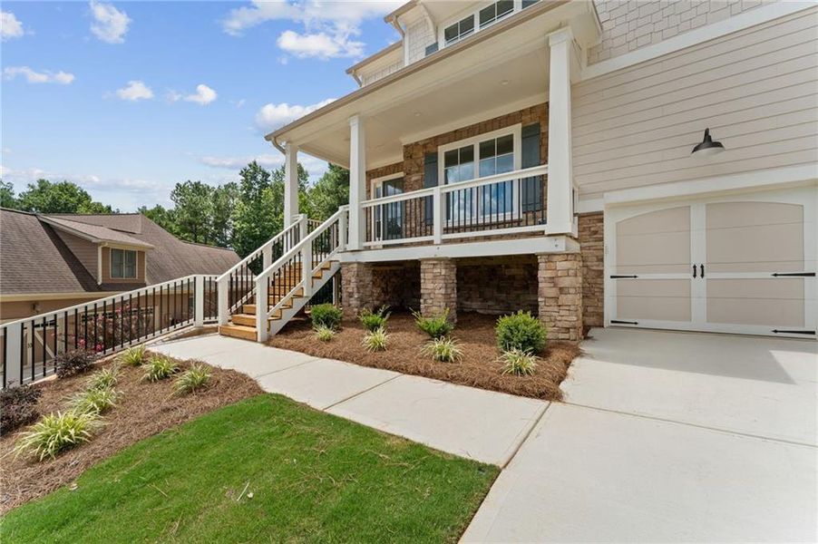 Front exterior of a new home in , Dallas, GA, highlighting curb appeal (Image 18).
