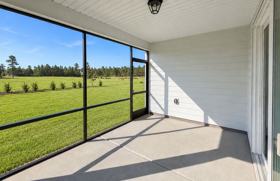 Exterior details and patio area of a home in Del Webb Wilmington at Mallory Creek, Leland (Image 3).