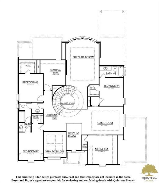 Artist Rendering of Second Floor Plan.