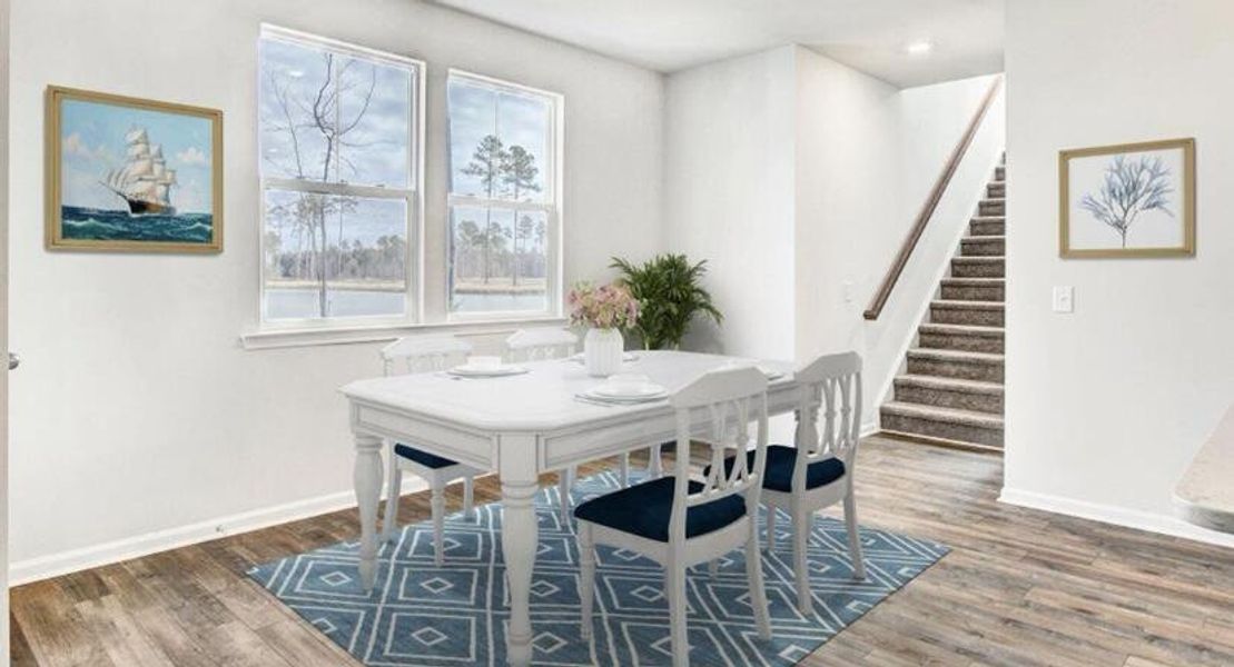 Furnished interior view inside a new home in Sweetgrass at Summers Corner, Summerville (Image 4).