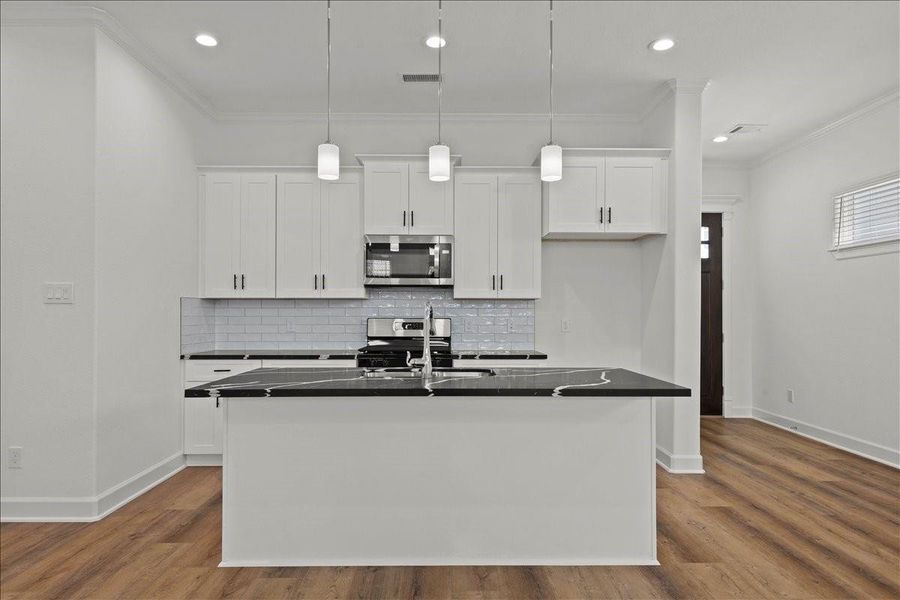 Sleek, modern finishes throughout