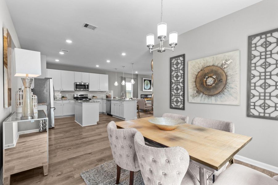 The Sparrow II- Dining Area. Sample image for illustration; upgrades, options, and colors may vary. The Sparrow II- Dining Area. Sample image for illustration; upgrades, options, and colors may vary.