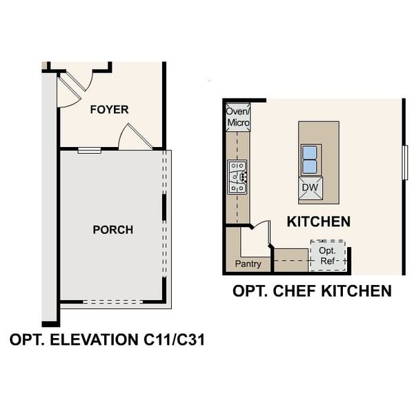 2D floor plan layout of this home in The Preserve at Camden Woods, Kingsland, GA (Image 5).