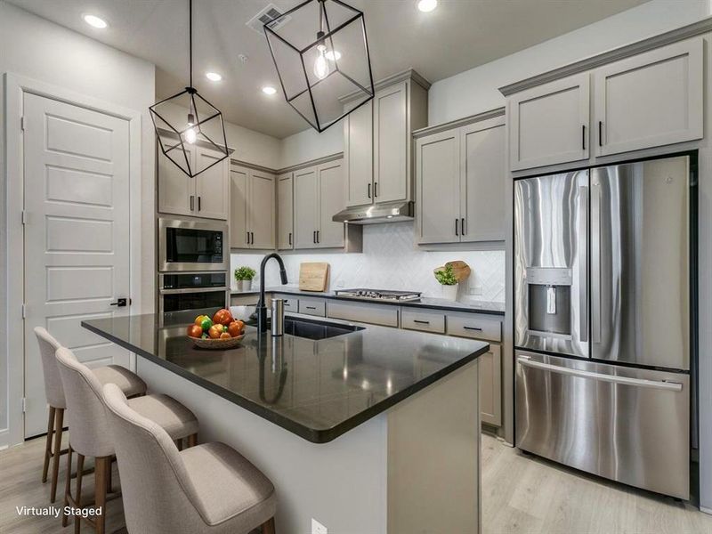 Furnished interior view inside a new home in Hillside at Las Colinas, Irving (Image 17). Furnished interior view inside a new home in Hillside at Las Colinas, Irving (Image 17).