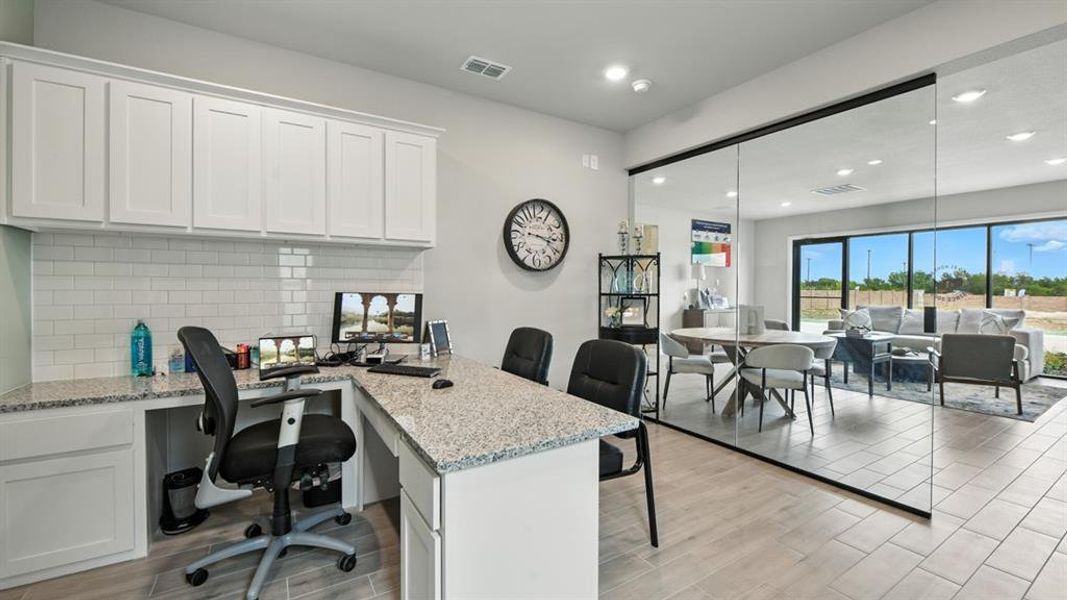 Furnished interior view inside a new home in Monarch at the Meadows, Denton (Image 31). Furnished interior view inside a new home in Monarch at the Meadows, Denton (Image 31).