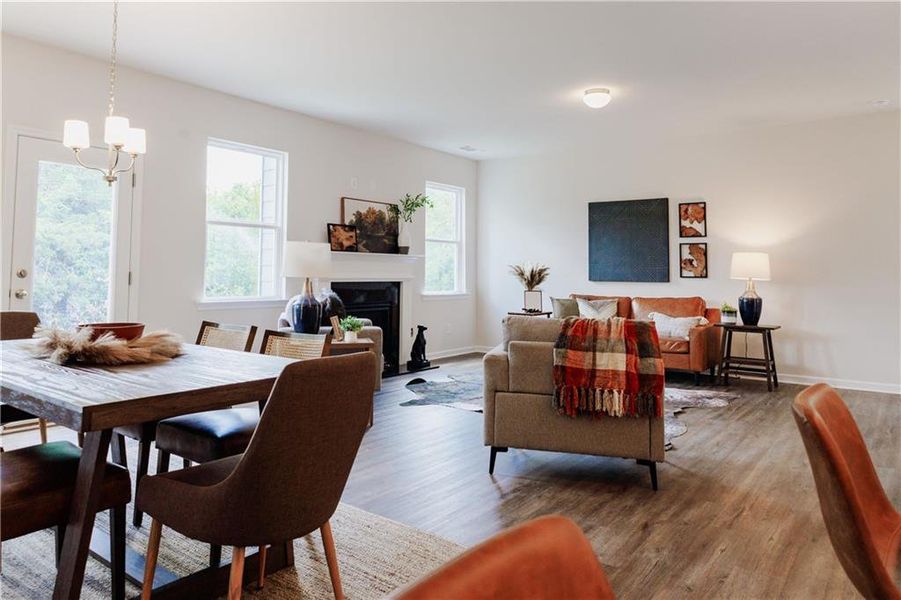 Furnished interior view inside a new home in Castleberry Pointe, Dawsonville (Image 9).