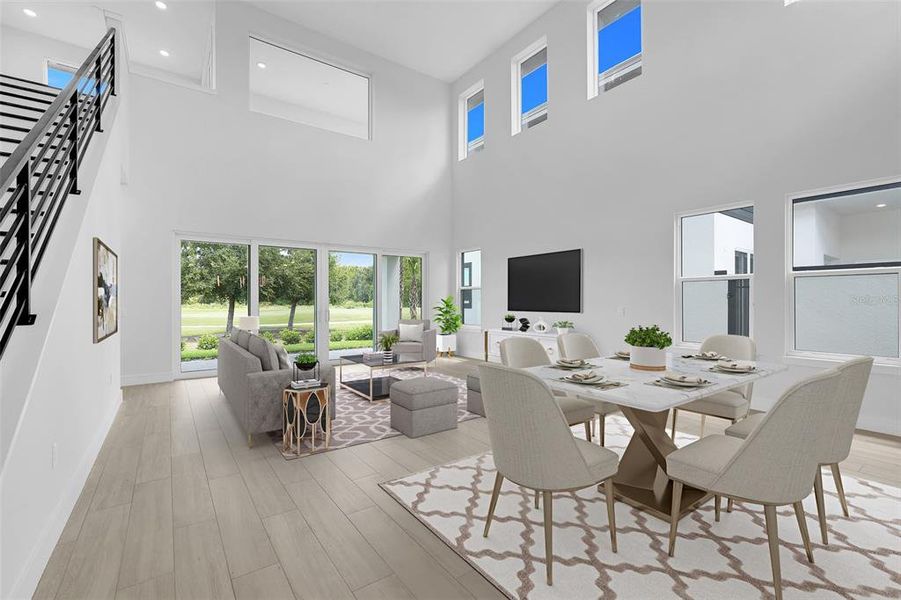 Furnished interior view inside a new home in Hampton Green at Providence, Davenport (Image 8).