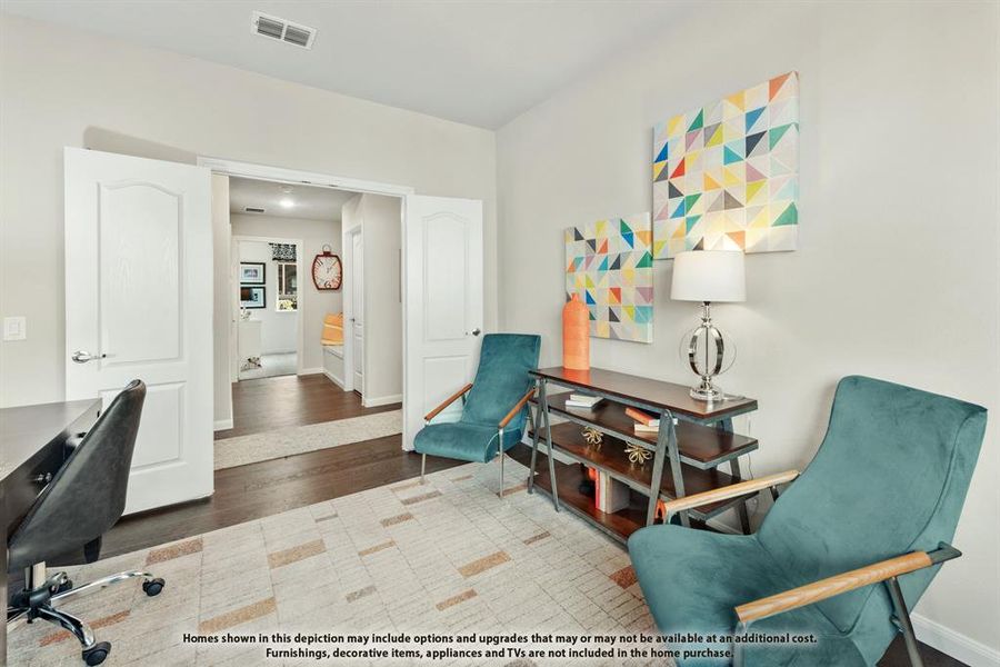 Furnished interior view inside a new home in Bear Creek Elements, Lavon (Image 11).