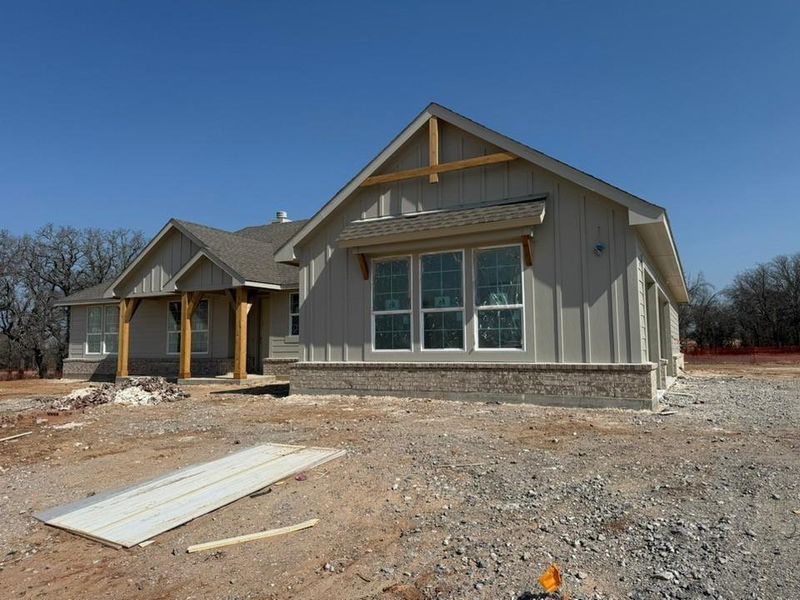 In-progress construction of a new home in Oak Grove Addition, Springtown, TX (Image 4).