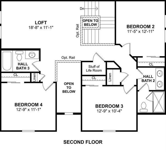 2D floor plan layout of this home in Gateway Parks, Forney, TX (Image 2). 2D floor plan layout of this home in Gateway Parks, Forney, TX (Image 2).