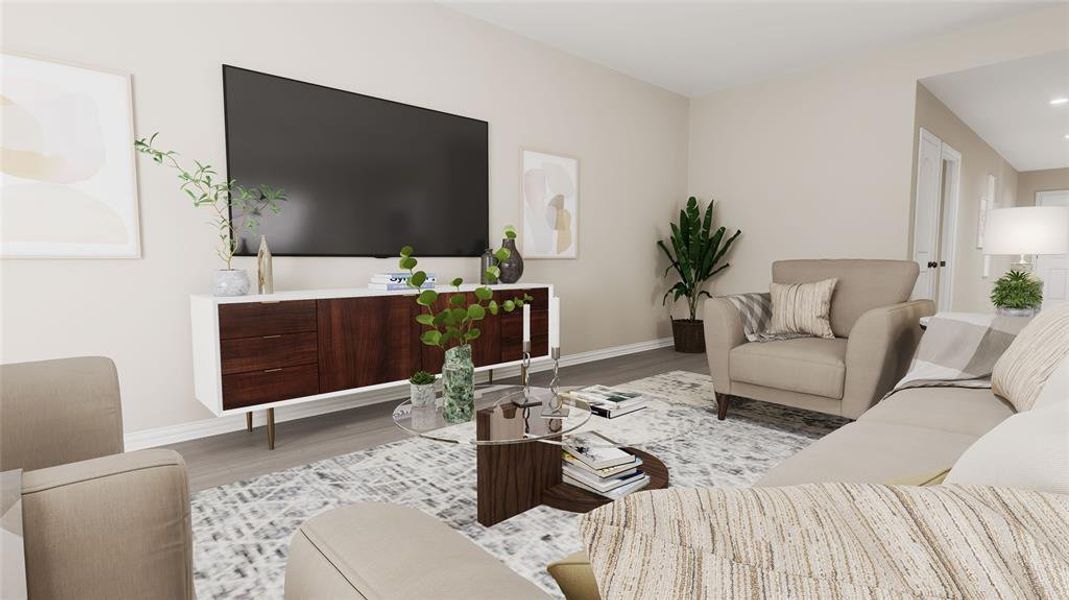 Furnished interior view inside a new home in Courtland Place, Cleburne (Image 6). Furnished interior view inside a new home in Courtland Place, Cleburne (Image 6).